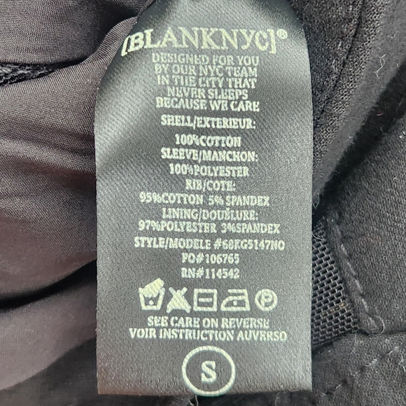 Blank NYC Women's Sin City Jacket Small Black Mesh Detail Crepe Goth NEW - Picture 11 of 14